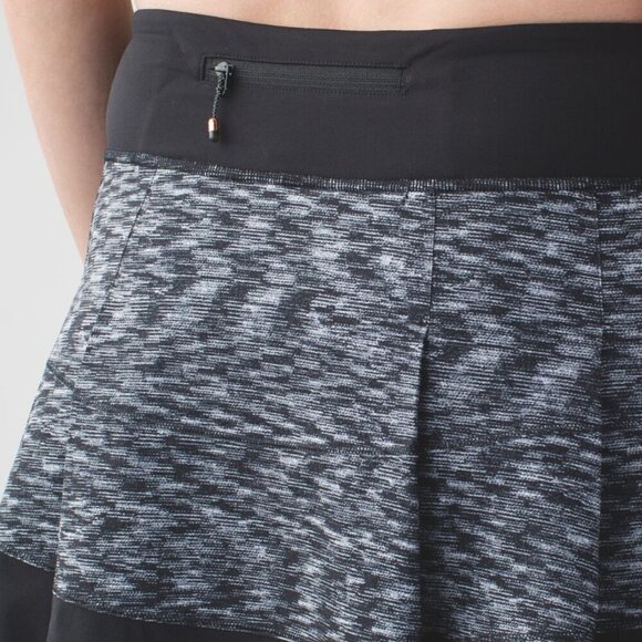 Lululemon Pace Rival Skirt II (Regular) *4-way Stretch Dramatic Static White Bla - Picture 9 of 9